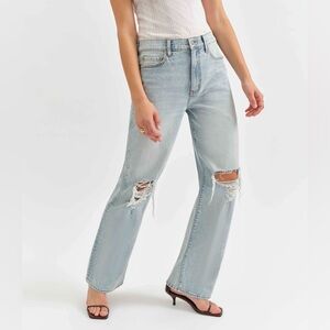 Daze Ripped Wide Leg Jeans